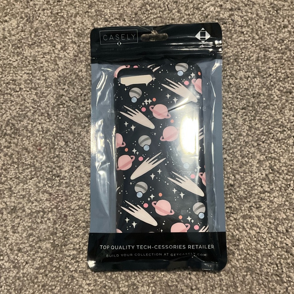 Casely Black and Pink Space-Themed Phone Case
